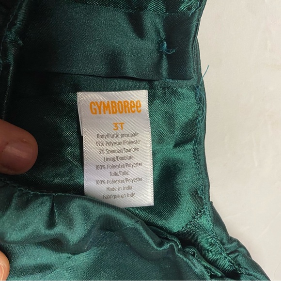 Toddler Girl 3T Christmas Dress Green Short Sleeve Bow fancy Dressy Formal - Picture 3 of 4